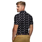 White Circle - Funny Golf Polo Shirt-Polo Shirt For Men-Gerbera Prints