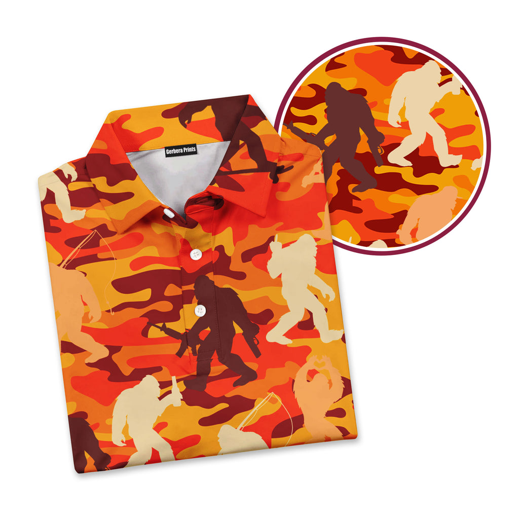Camouflage Bigfoot - Golf Polo Shirt