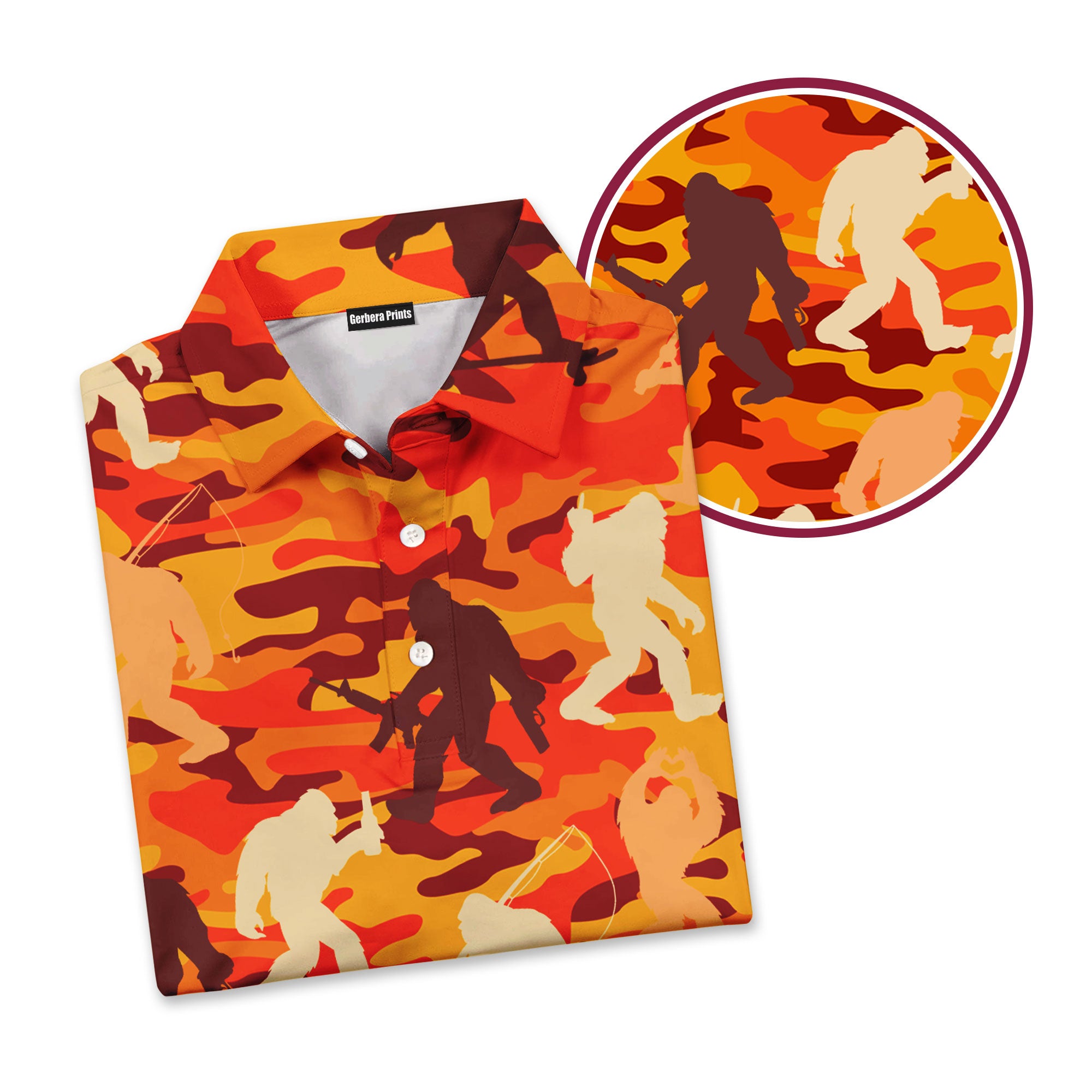 Camouflage Bigfoot - Golf Polo Shirt