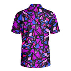Abstract Pattern Geometric Shapes - Golf Polo Shirt-Polo Shirt For Men-Gerbera Prints