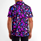Abstract Pattern Geometric Shapes - Golf Polo Shirt-Polo Shirt For Men-Gerbera Prints