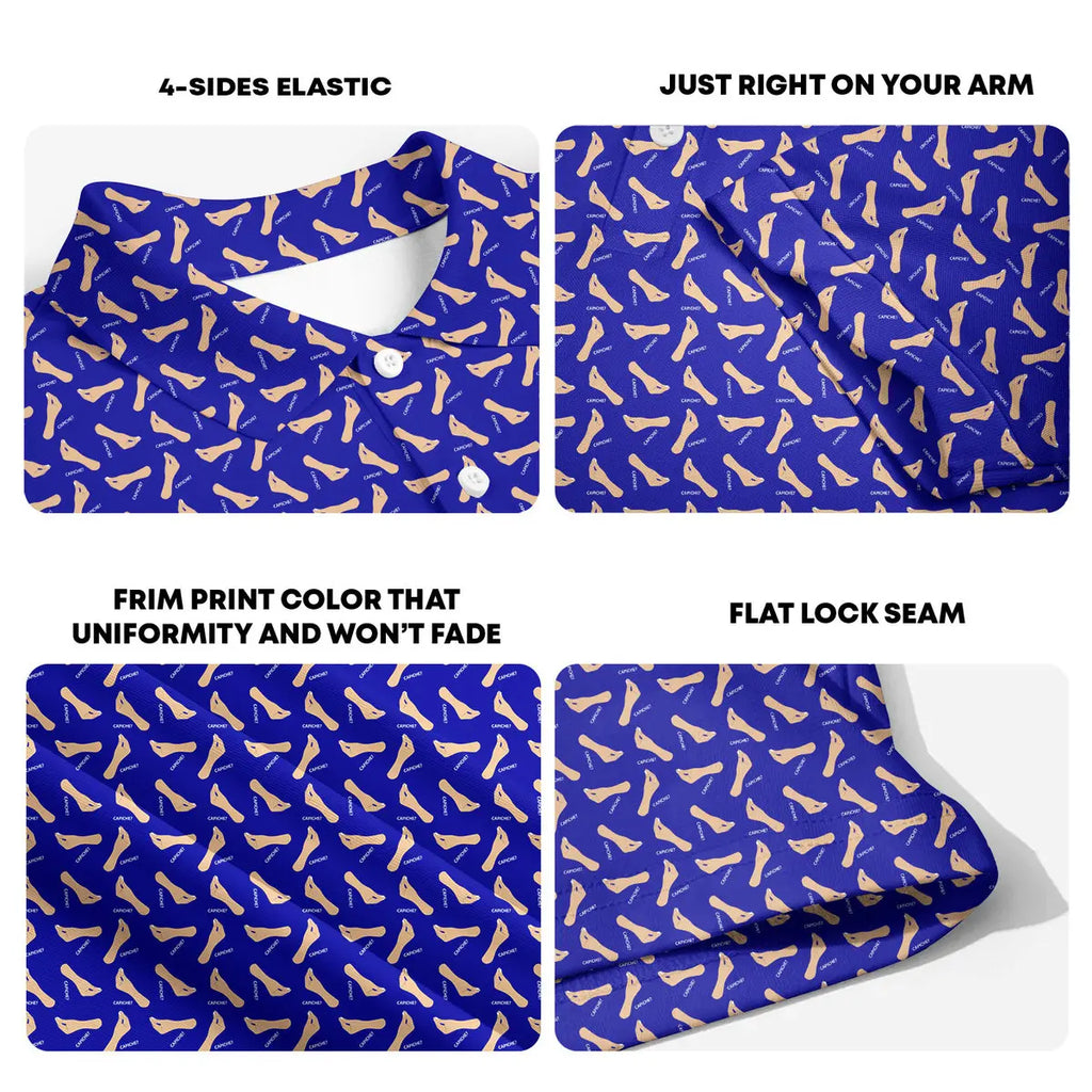 Capiche Italian Hand-Polo Shirt For Men-Gerbera Prints