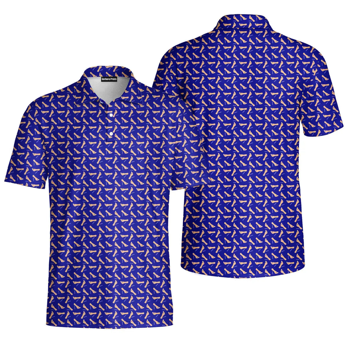 Capiche Italian Hand-Polo Shirt For Men-Gerbera Prints