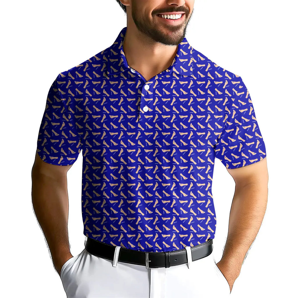 Capiche Italian Hand-Polo Shirt For Men-Gerbera Prints
