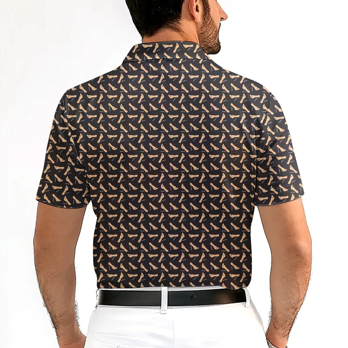 Capiche Italian Hand-Polo Shirt For Men-Gerbera Prints