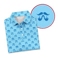 Moustache Blue - Funny Golf Polo Shirt