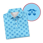 Moustache Blue - Funny Golf Polo Shirt