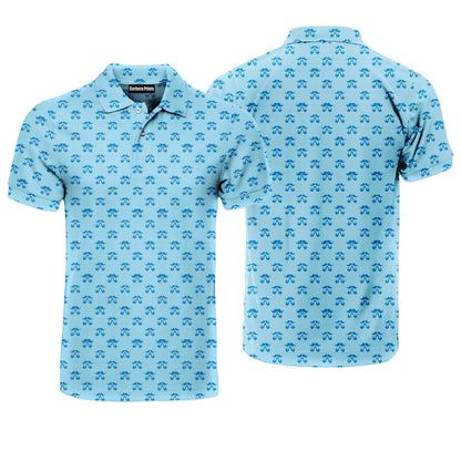 Moustache Blue - Funny Golf Polo Shirt