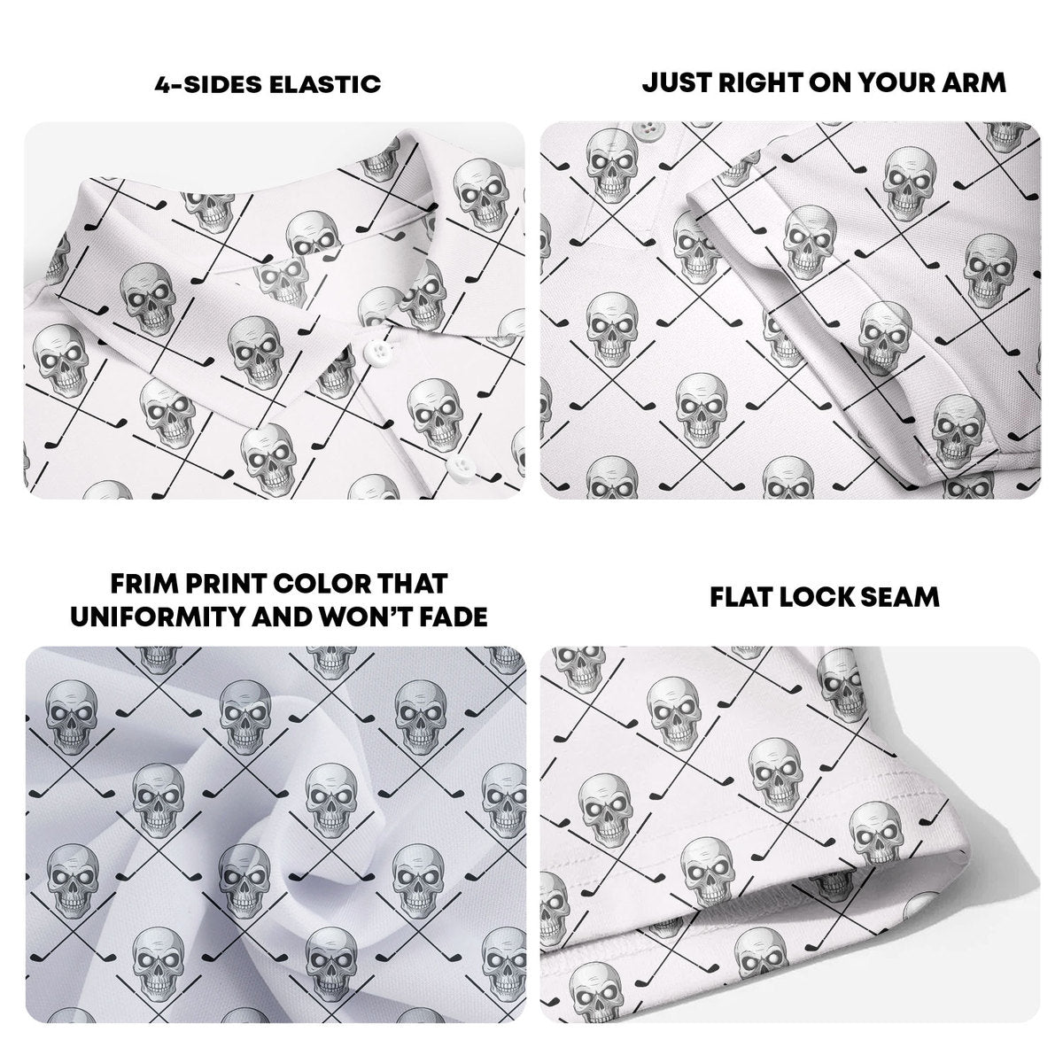 Skull Golf - Funny Golf Polo Shirt