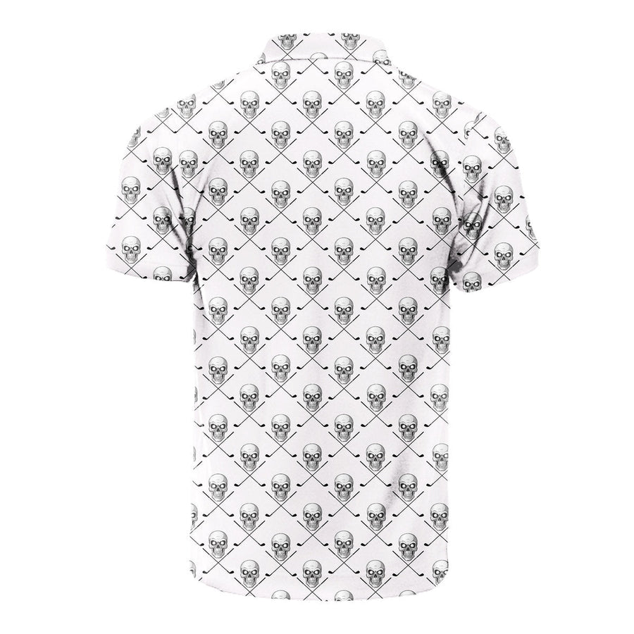 Back preview of Skull Golf - Funny Golf Polo Shirt with your team and number