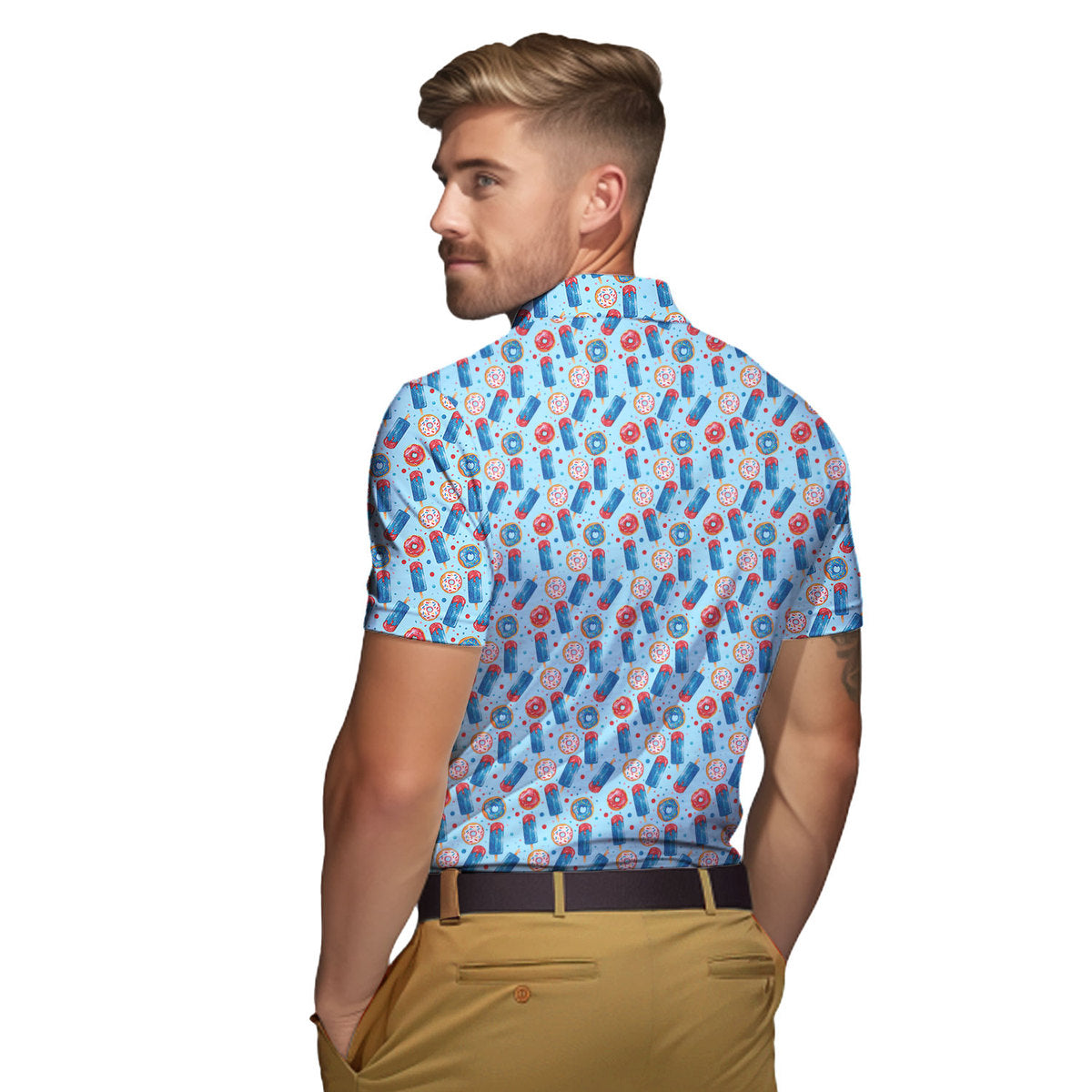 Patriotic Rocket Ice-Pop - Golf Polo Shirt