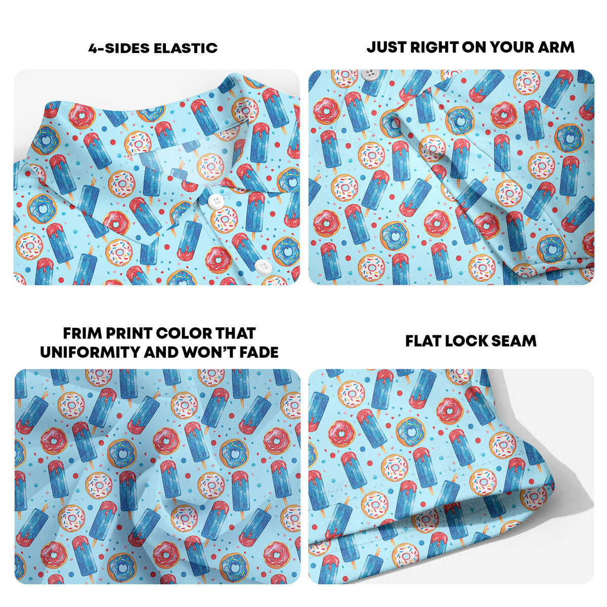 Patriotic Rocket Ice-Pop - Golf Polo Shirt