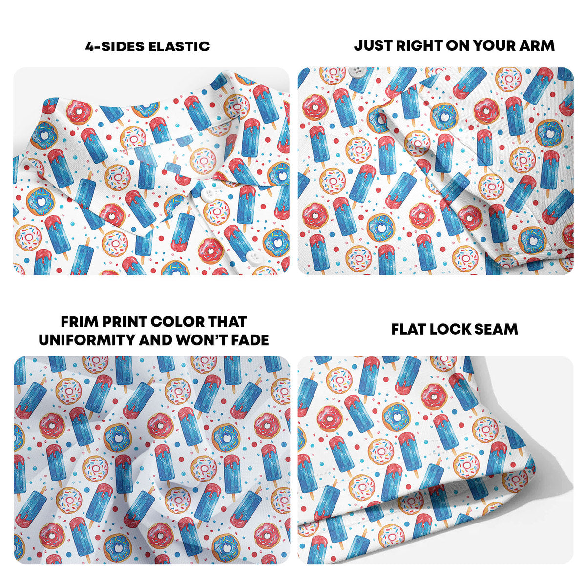 Patriotic Rocket Ice-Pop - Golf Polo Shirt