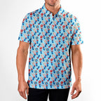 Patriotic Rocket Ice-Pop - Golf Polo Shirt-Polo Shirt For Men-Gerbera Prints