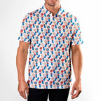 Patriotic Rocket Ice-Pop - Golf Polo Shirt-Polo Shirt For Men-Gerbera Prints