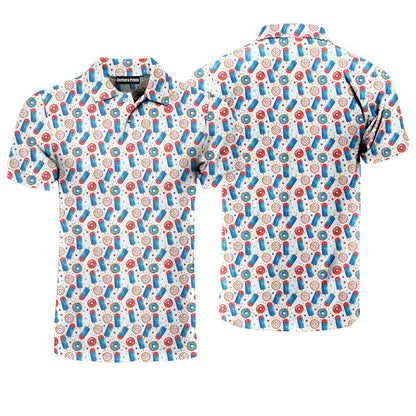 Patriotic Rocket Ice-Pop - Golf Polo Shirt