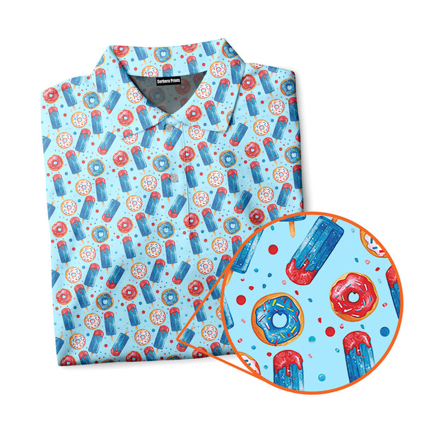 Patriotic Rocket Ice-Pop - Golf Polo Shirt