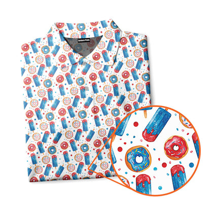 Patriotic Rocket Ice-Pop - Golf Polo Shirt