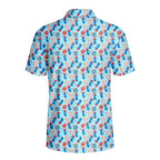 Patriotic Rocket Ice-Pop - Golf Polo Shirt-Polo Shirt For Men-Gerbera Prints