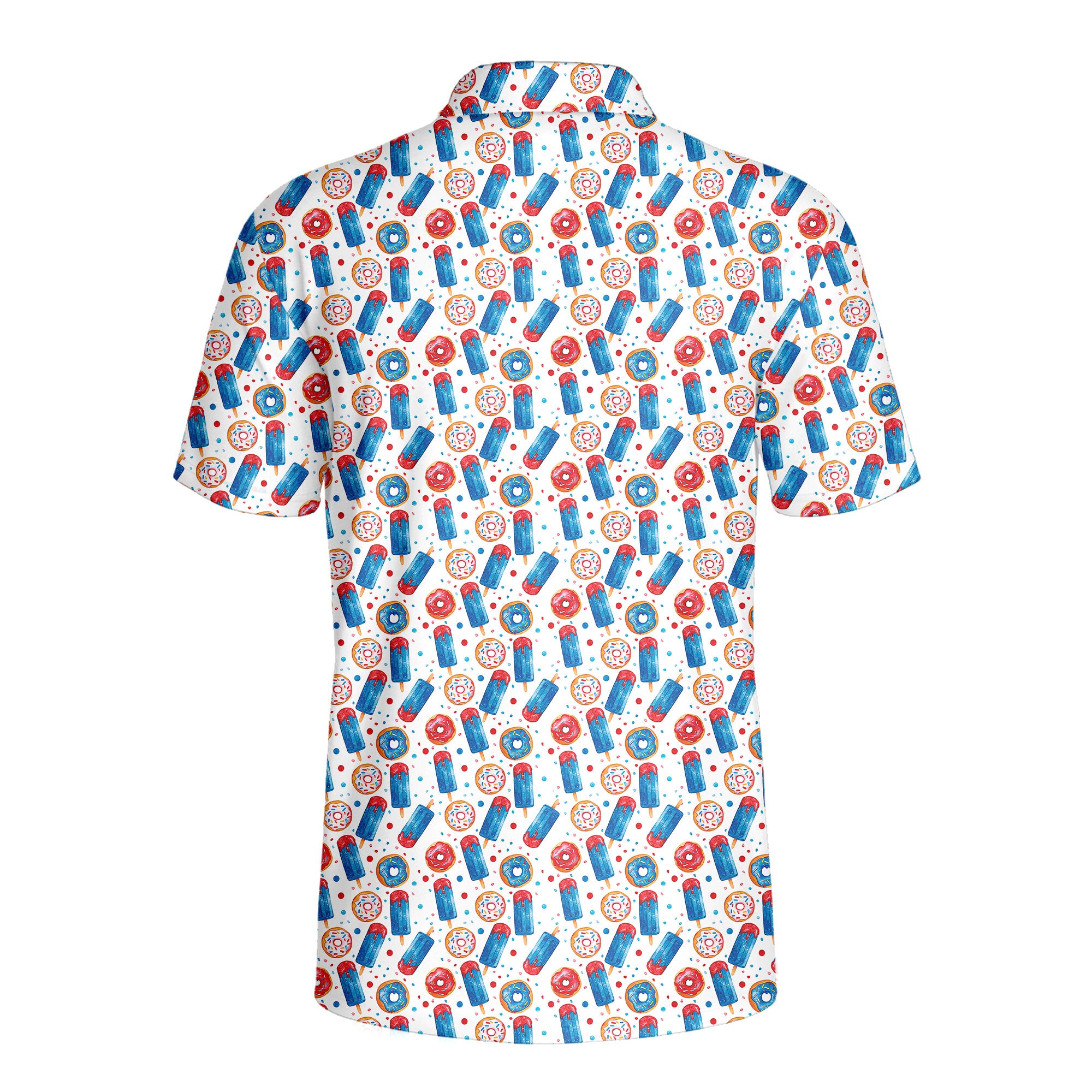 Patriotic Rocket Ice-Pop - Golf Polo Shirt-Polo Shirt For Men-Gerbera Prints