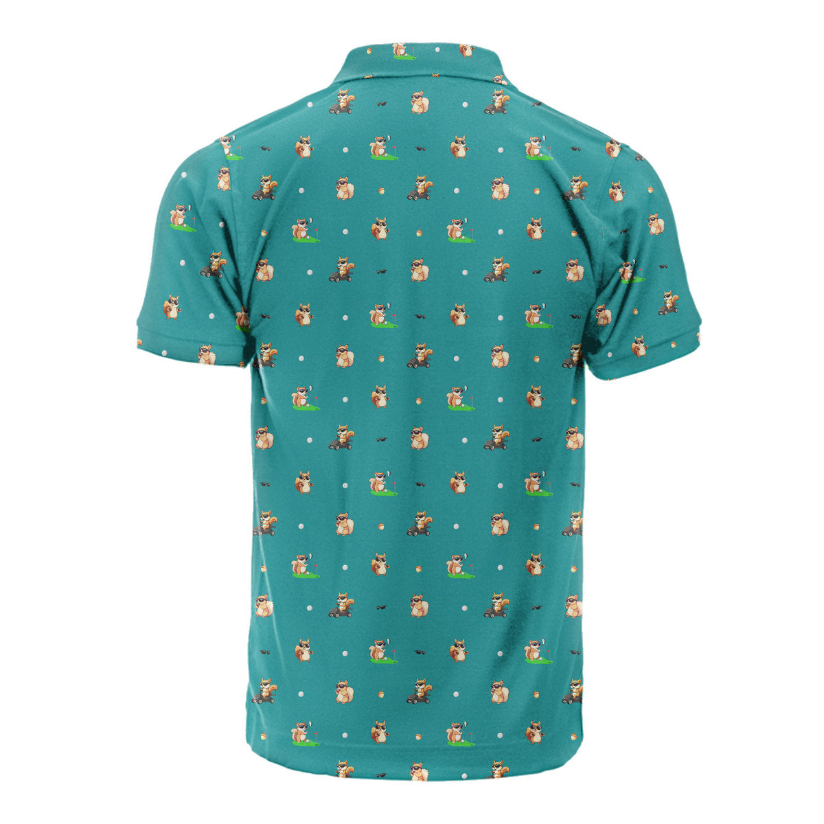 Squirrel Golf Polo Shirt - Golf Polo Shirt-Polo Shirt For Men-Gerbera Prints