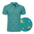 Squirrel Golf Polo Shirt - Golf Polo Shirt-Polo Shirt For Men-Gerbera Prints
