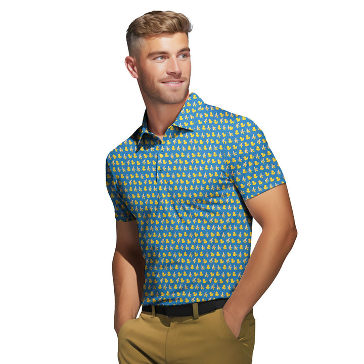 Big Duck Banana Funny - Funny Golf Polo Shirt