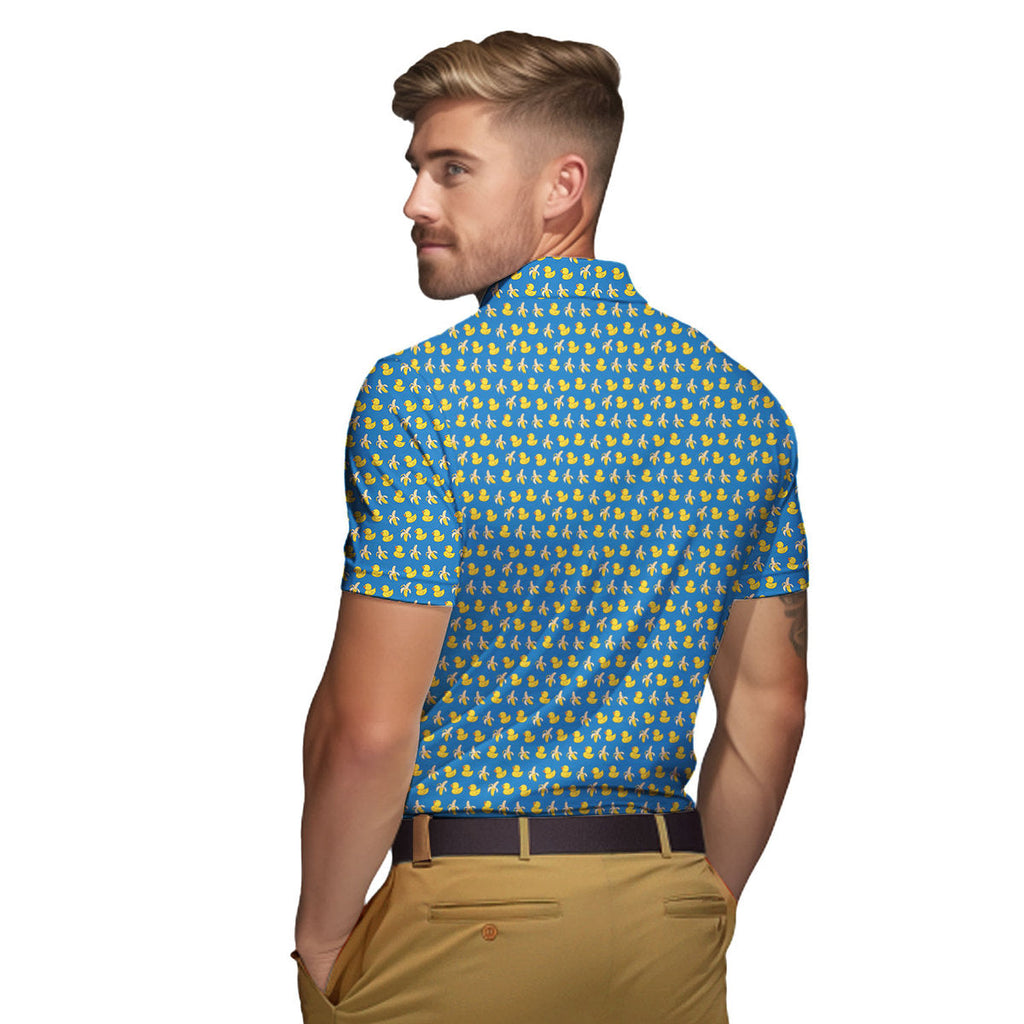 Swinging The Big Duck - Funny Golf Polo Shirt-Polo Shirt For Men-Gerbera Prints