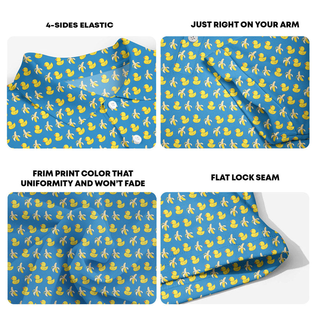 Swinging The Big Duck - Funny Golf Polo Shirt-Polo Shirt For Men-Gerbera Prints