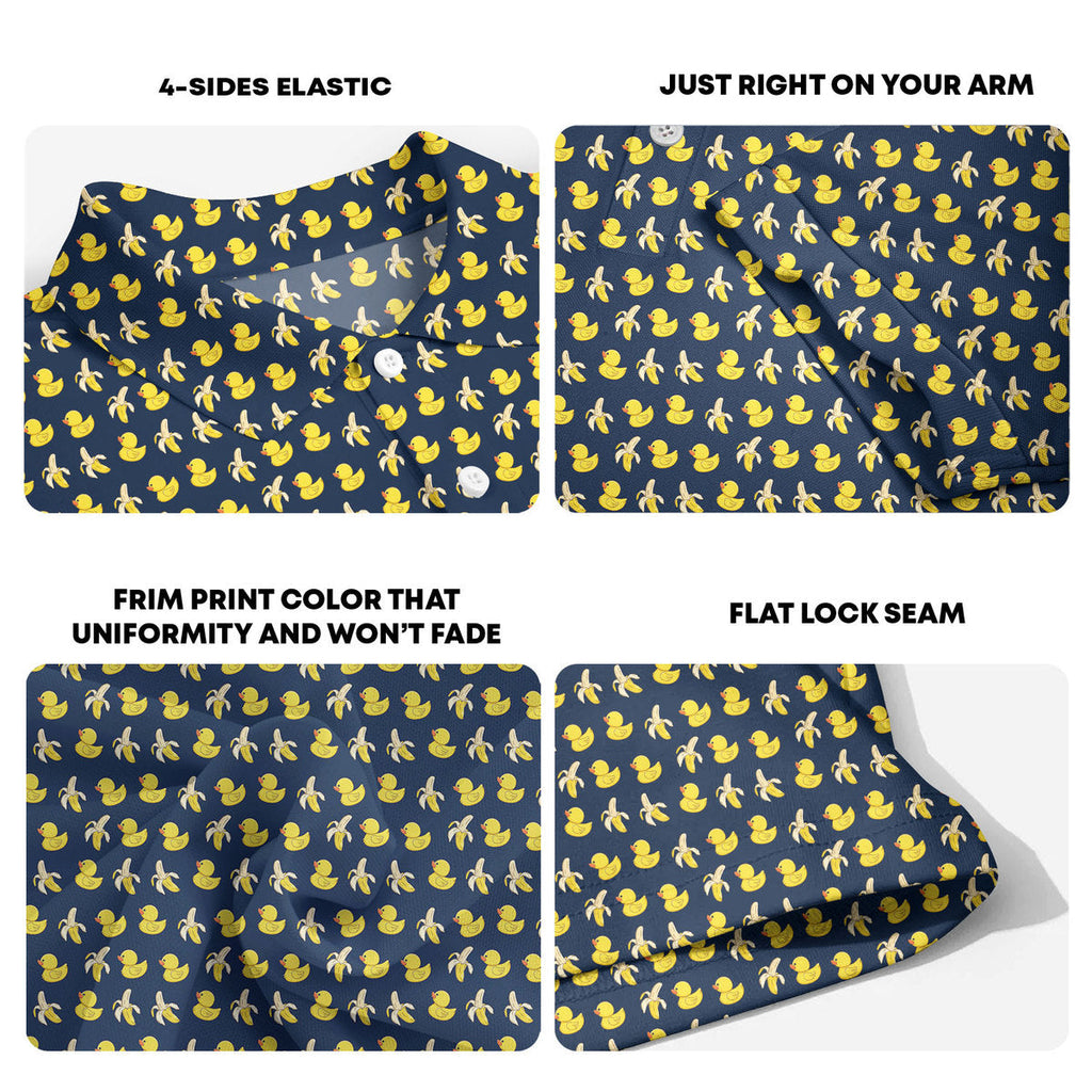 Swinging The Big Duck - Funny Golf Polo Shirt-Polo Shirt For Men-Gerbera Prints