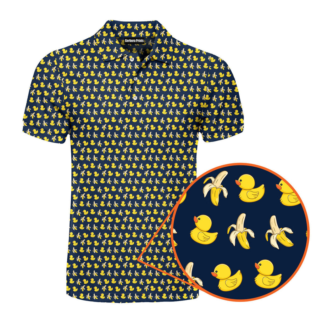 Swinging The Big Duck - Funny Golf Polo Shirt-Polo Shirt For Men-Gerbera Prints