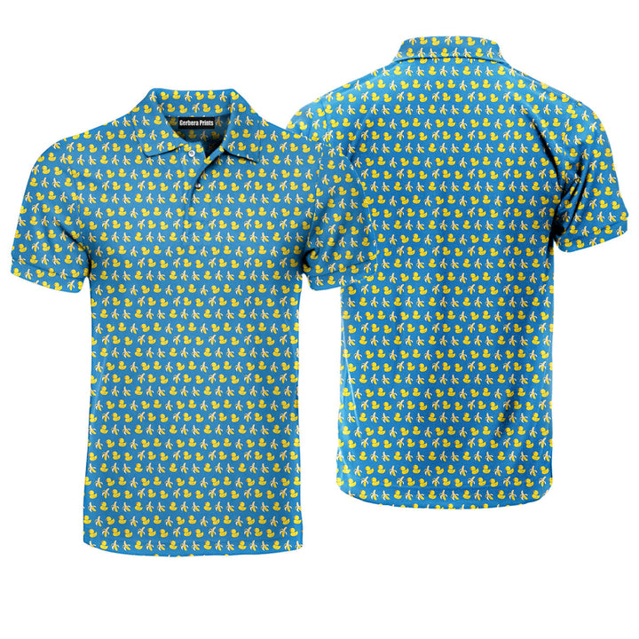 Swinging The Big Duck - Funny Golf Polo Shirt