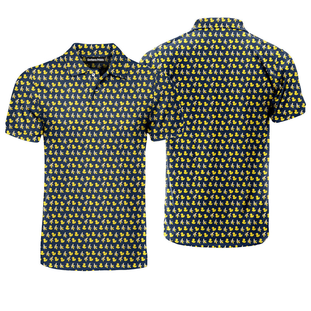 Swinging The Big Duck - Funny Golf Polo Shirt-Polo Shirt For Men-Gerbera Prints