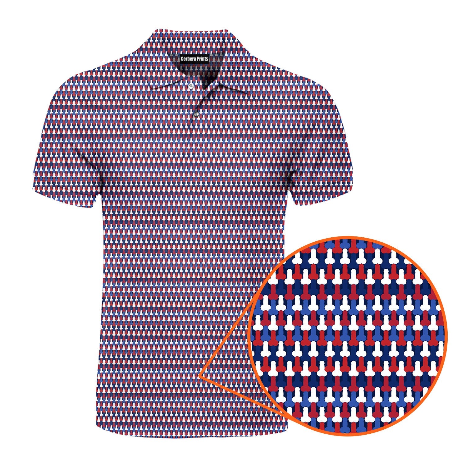 Frank and Beans Funny American - Funny Golf Polo Shirt