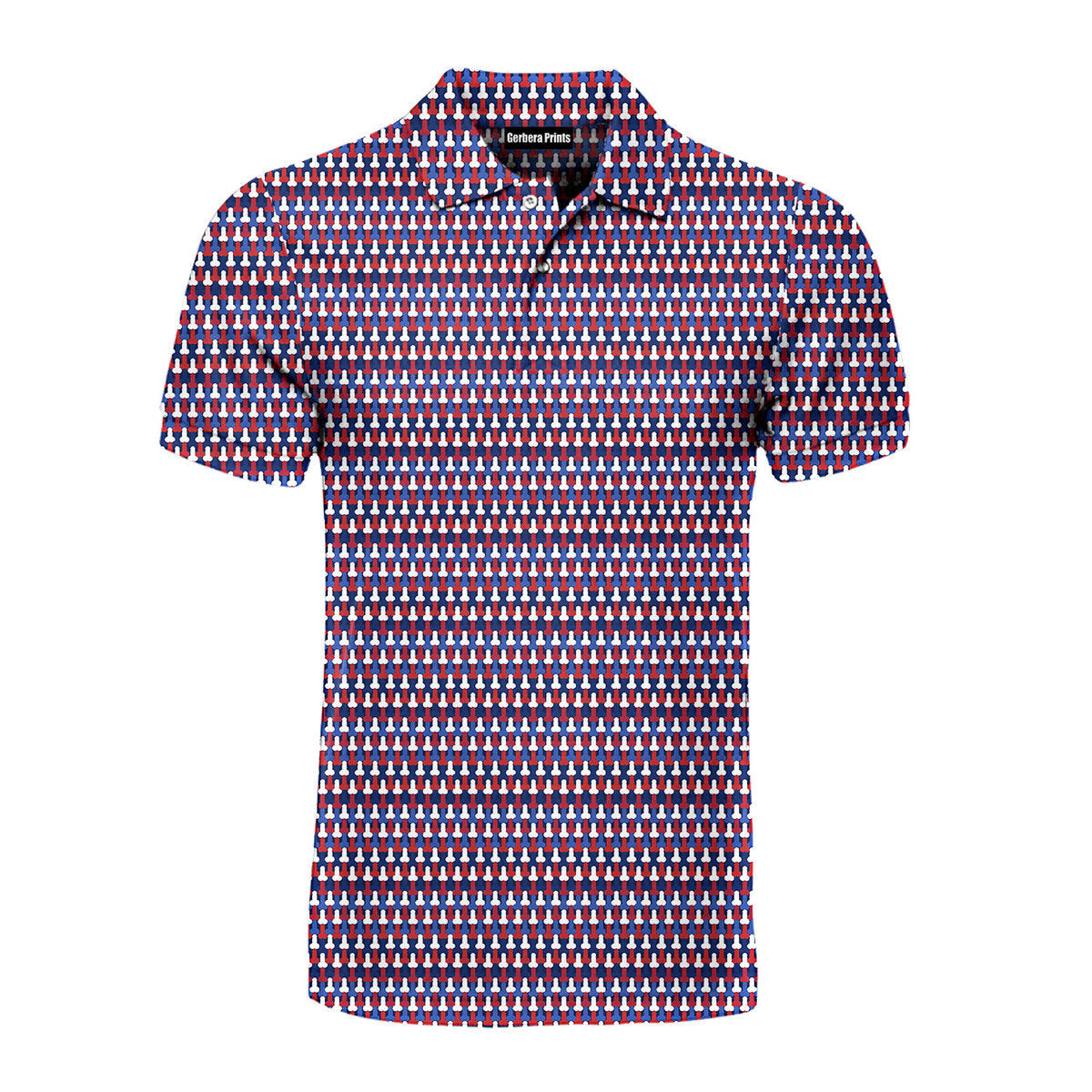 Frank and Beans Funny American - Funny Golf Polo Shirt-Polo Shirt For Men-Gerbera Prints