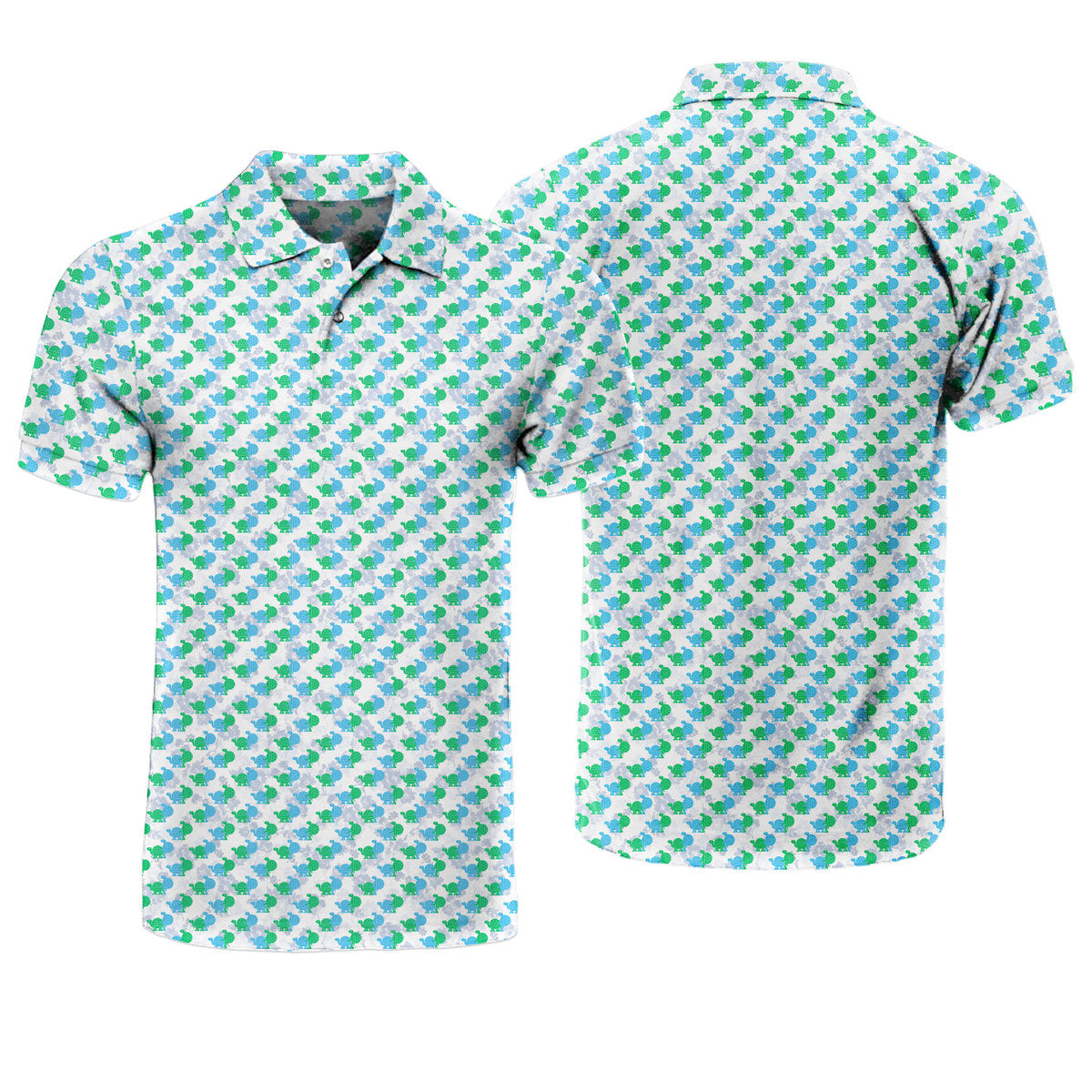 Love Turtles - Funny Golf Polo Shirt-Polo Shirt For Men-Gerbera Prints