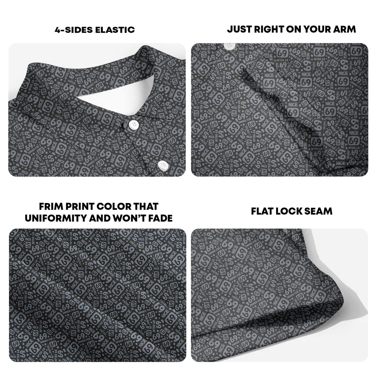 Sixty Nine - Funny Golf Polo Shirt Premium