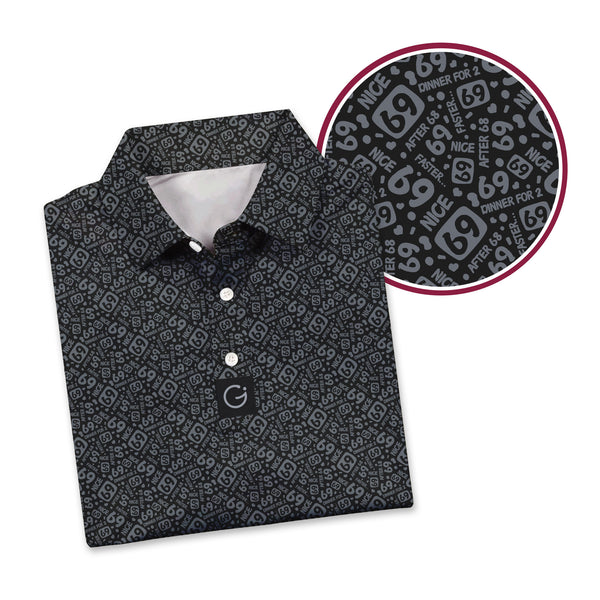 Sixty Nine Funny Golf Polo for Men