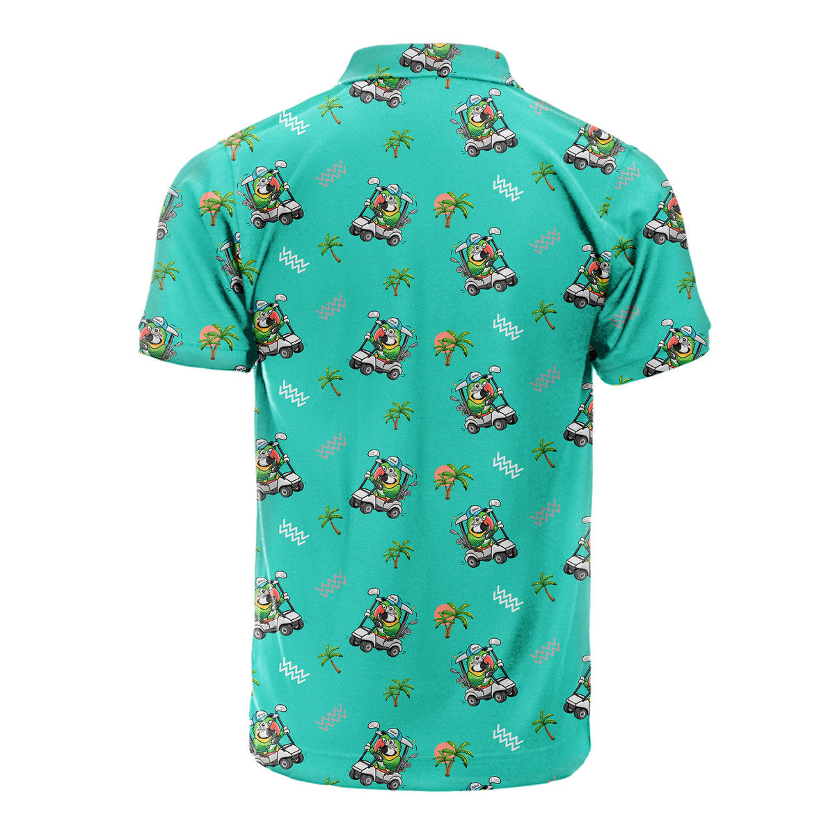 Parrot Drives Golf Cart - Golf Polo Shirt