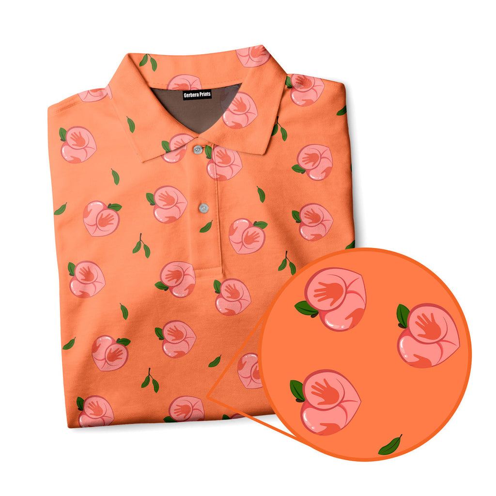 Nice Peaches - Funny Golf Polo Shirt-Polo Shirt For Men-Gerbera Prints
