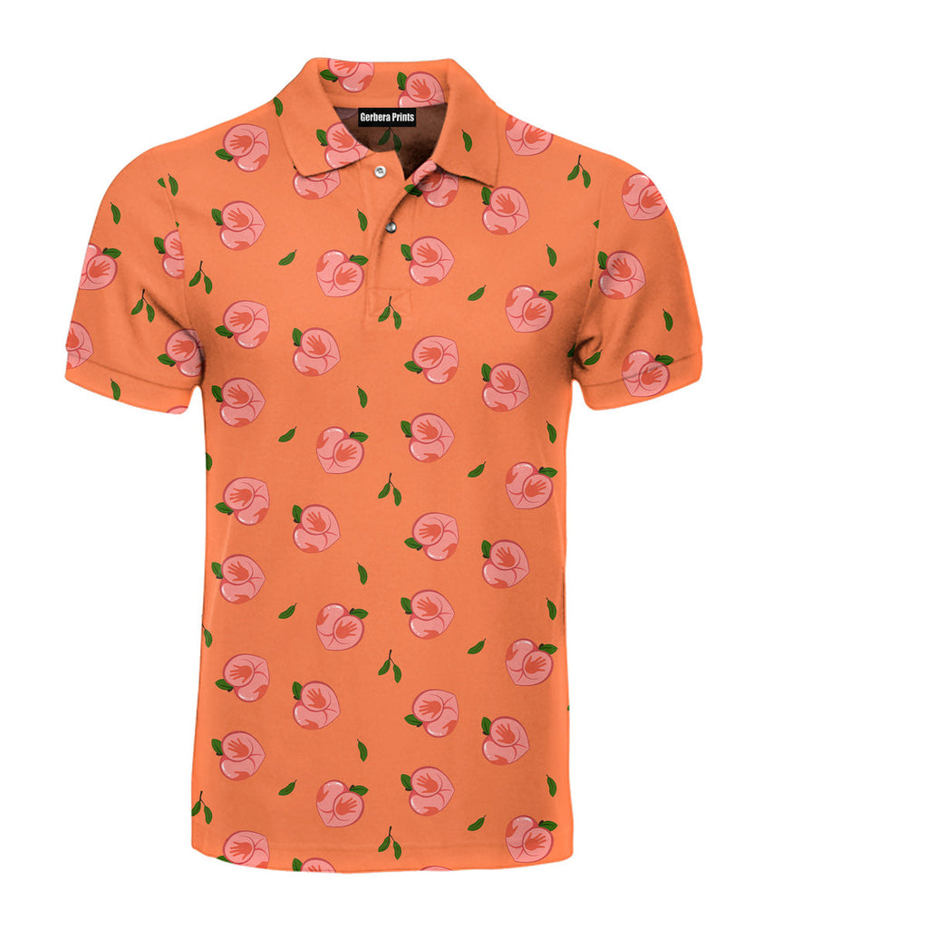 Nice Peaches - Funny Golf Polo Shirt-Polo Shirt For Men-Gerbera Prints