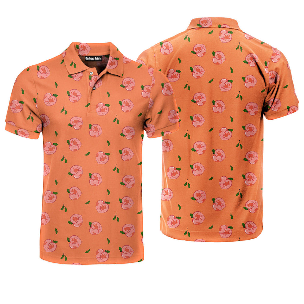 Nice Peaches - Funny Golf Polo Shirt-Polo Shirt For Men-Gerbera Prints