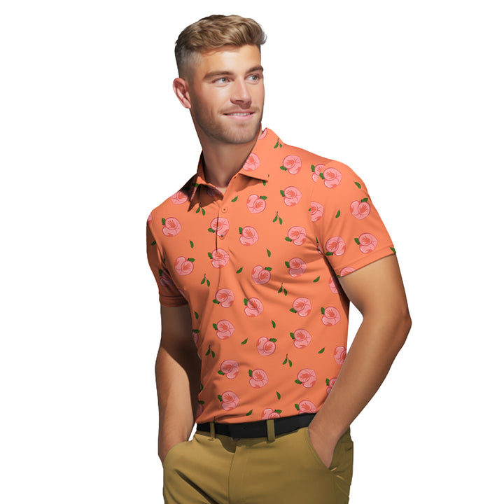 Nice Peaches - Funny Golf Polo Shirt