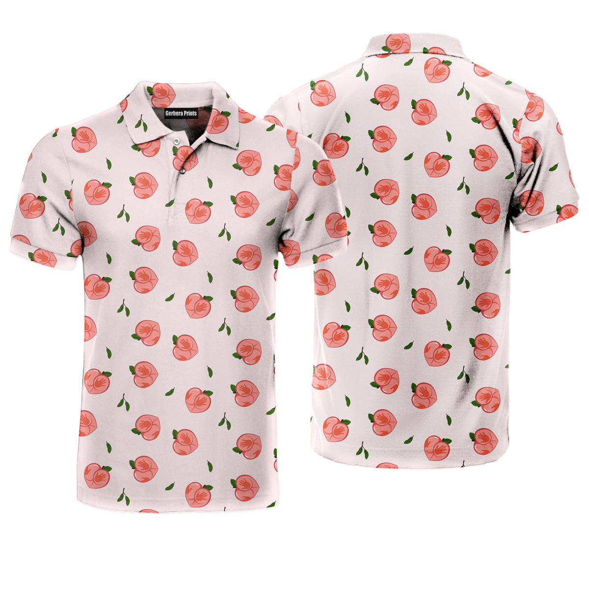 Nice Peaches - Funny Golf Polo Shirt-Polo Shirt For Men-Gerbera Prints