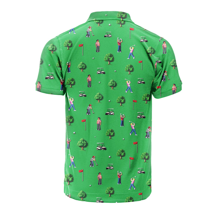 8-Bit Birdie Golf Polo Shirt For Men