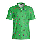 8-Bit Birdie - Golf Polo Shirt-Polo Shirt For Men-Gerbera Prints