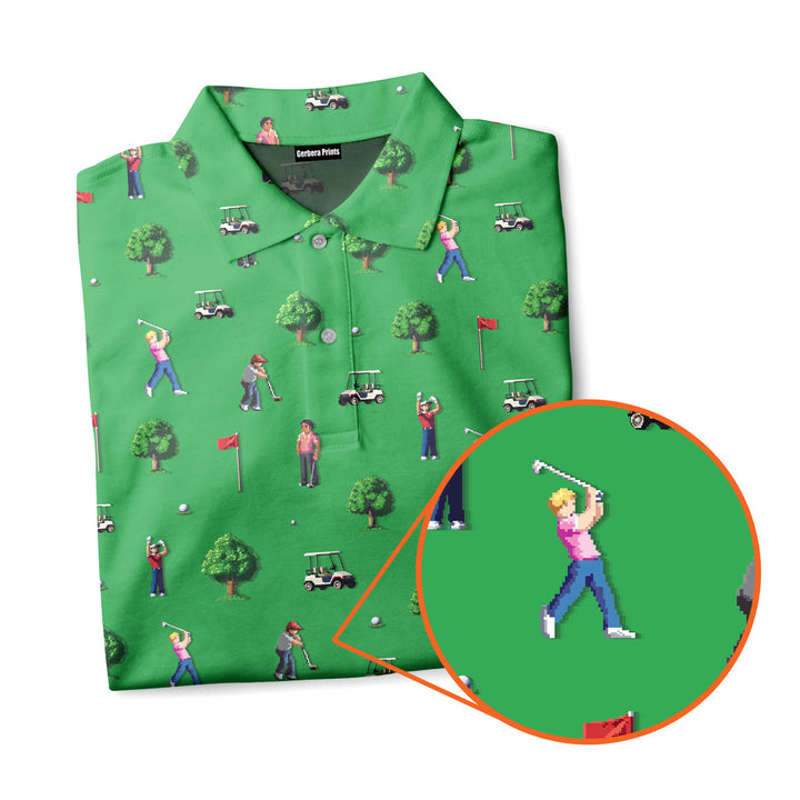 8-Bit Birdie Golf Polo Shirt For Men