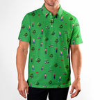 8-Bit Birdie - Golf Polo Shirt-Polo Shirt For Men-Gerbera Prints