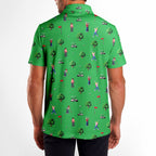 8-Bit Birdie - Golf Polo Shirt-Polo Shirt For Men-Gerbera Prints