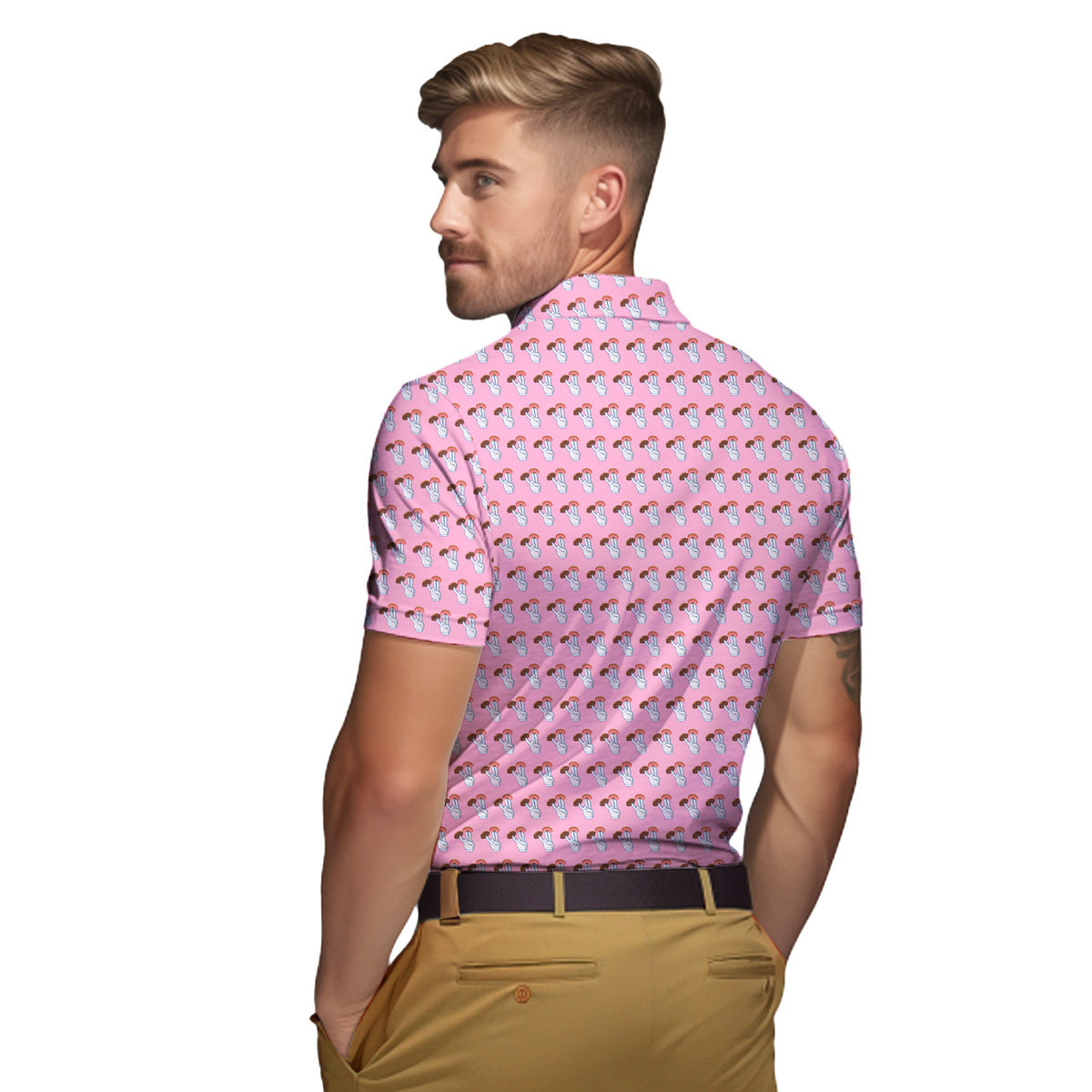 2 in the Pink 1 in the Stink Funny Shocker - Funny Golf Polo Shirt-Polo Shirt For Men-Gerbera Prints